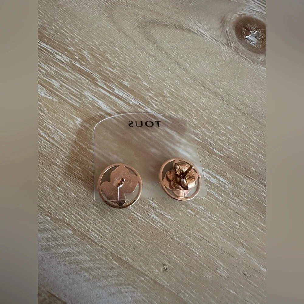 TOUS Chamille Rose Vermeil Earrings - Picture 2 of 3